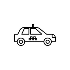 Taxi icon in liner stroke style