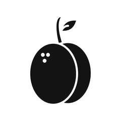 Apricot icon Simple thin line flat symbol