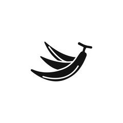 Banana icon Simple thin line flat symbol