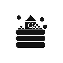 Ball pit icon Simple thin line flat symbol