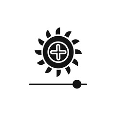 Brightness icon Simple thin line flat symbol