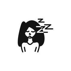 Cant fall asleep icon Simple thin line flat symbol