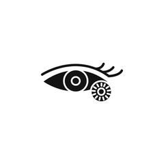 Contact lens icon Simple thin line flat symbol