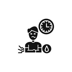 Diarrhea icon Simple thin line flat symbol