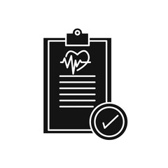 Diagnosis report icon Simple thin line flat symbol
