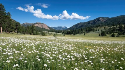 alpine meadow in summer