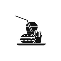 Fast Food icon Simple thin line flat symbol