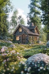 Fototapeta premium House in Woods