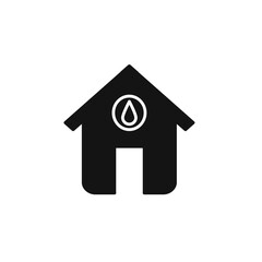 Home air humidity icon Simple thin line flat symbol
