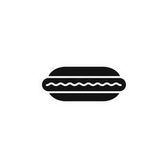 Hot dog icon Simple thin line flat symbol