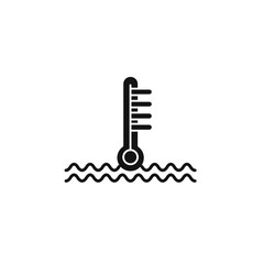 Liquid temperature icon Simple thin line flat symbol