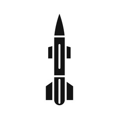 Missile icon Simple thin line flat symbol