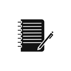 Notebook icon Simple thin line flat symbol