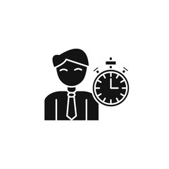 Permanent employee icon Simple thin line flat symbol
