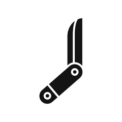 Pocket knife icon Simple thin line flat symbol