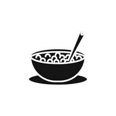 Porridge baby cereal icon Simple thin line flat symbol