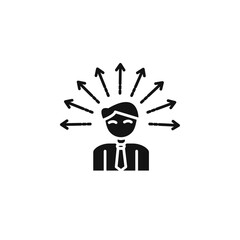 Self awareness icon Simple thin line flat symbol