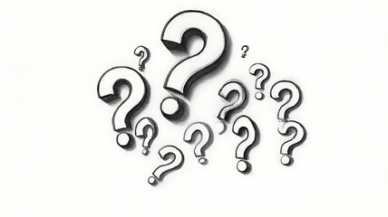 Fototapeta premium Question Mark: A symbol of Questions and Curiosity, Unlocking Knowledge and Solutions, brainstorming, reflective thinking.