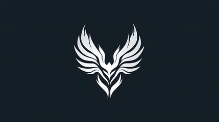 Obraz premium Abstract stylized phoenix bird with wings design