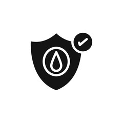 Waterproof protection icon Simple thin line flat symbol
