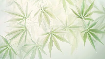 soft-focused image of peach tree leaves with varying shades of light green, showing their organic shapes and veins. Peach leaves 