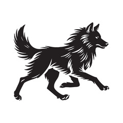 Captivating wolf silhouette for versatile digital needs - Wolf black vector
