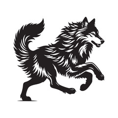 Minimalistic wolf silhouette for versatile creative projects - Wolf black vector
