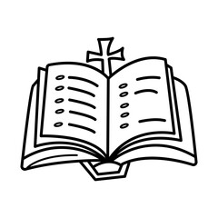 A hand drawn icon of holy bible