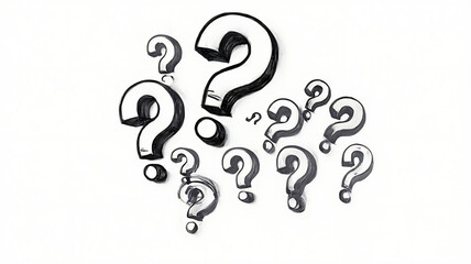 Question Mark: A symbol of Questions and Curiosity, Unlocking Knowledge and Solutions, brainstorming, reflective thinking.