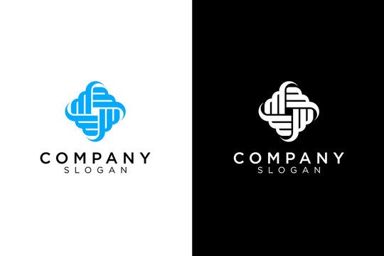 rotating bold letter m logo