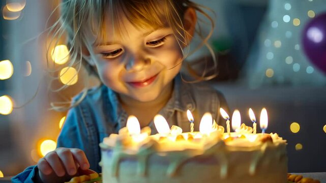 The Child with Birthday Cake