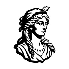 A hand draw icon of marianne bust