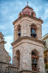 Bell tower of San Cristobal Catedral, Havana, Cuba