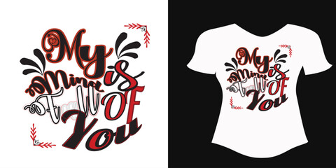 My mind of you T-shirt girl