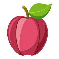 rose apple with leaf