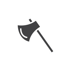 Axe icon Symbol mark in filled style