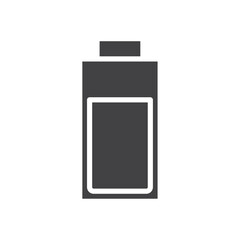 Battery icon Symbol mark in filled style