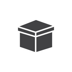 Box icon Symbol mark in filled style