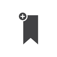 Bookmark add icon Symbol mark in filled style