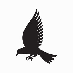 Bird Silhouette Vector Graphic