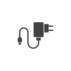 Charger icon Symbol mark in filled style