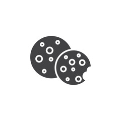 Cookie icon Symbol mark in filled style