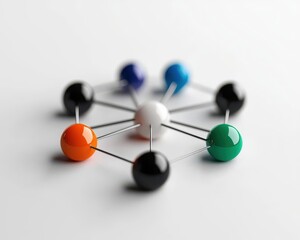 Obraz premium Conceptual image of a financial web, with interconnected nodes representing various alternative investments in a diversified portfolio