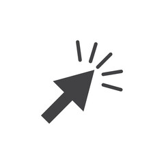 Cursor icon Symbol mark in filled style