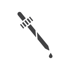 Dropper icon Symbol mark in filled style