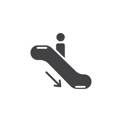 Escalator icon Symbol mark in filled style