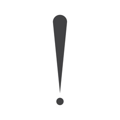 Exclamation icon Symbol mark in filled style