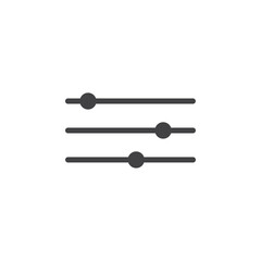 Filter Control icon Symbol mark in filled style