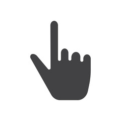 Finger icon Symbol mark in filled style