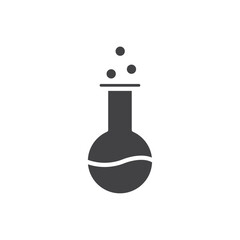 Flask icon Symbol mark in filled style